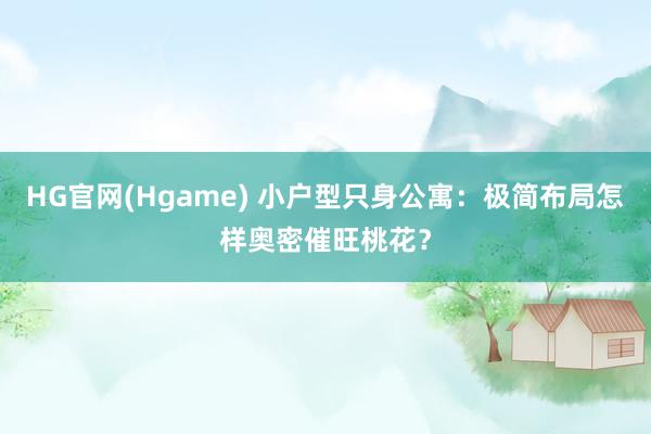 HG官网(Hgame) 小户型只身公寓：极简布局怎样奥密催旺桃花？