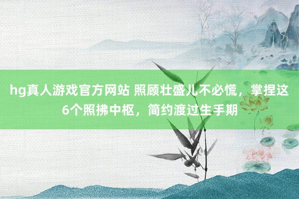 hg真人游戏官方网站 照顾壮盛儿不必慌，掌捏这6个照拂中枢，简约渡过生手期