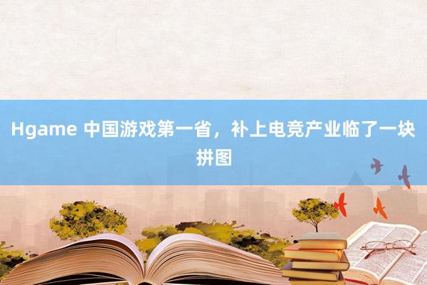 Hgame 中国游戏第一省，补上电竞产业临了一块拼图