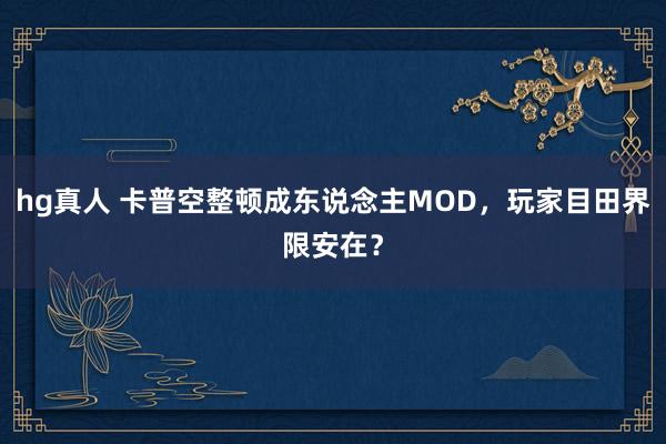 hg真人 卡普空整顿成东说念主MOD，玩家目田界限安在？