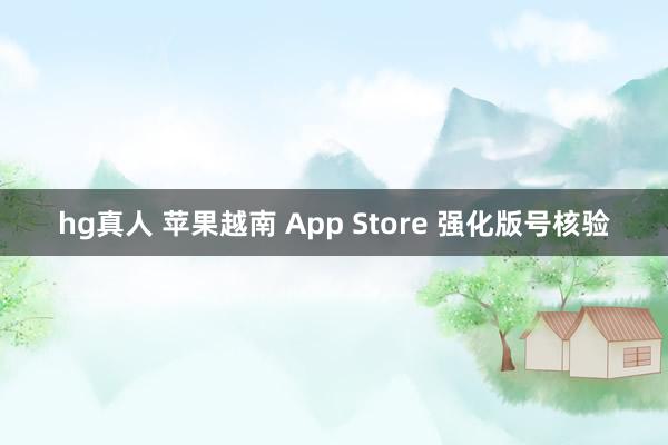 hg真人 苹果越南 App Store 强化版号核验